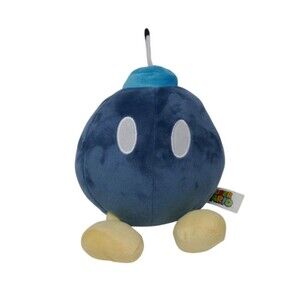 Nintendo Super Mario Bros Bob Omb Bomb Soft Blue Plush